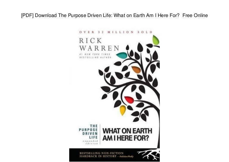Purpose driven life pdf free download